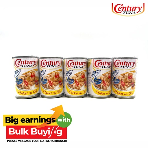 [Stora:Tu-06283] Tuna Flakes in Oil Pack of 5 - Century