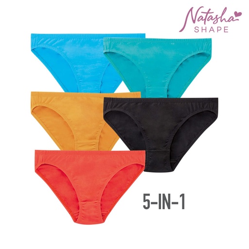 Allegra Ladies' 5 In1 Hi-cut/hi-leg Bikini Panty - Natasha Shape
