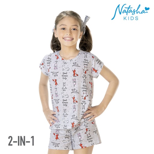 Layla Girls' 2-in-1 Shorty Pajama Set - Natasha Kids