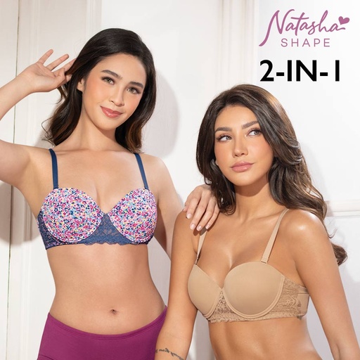 Aziza Ladies' 2 In 1 Underwire Molded Cup Bra - Natasha Shape