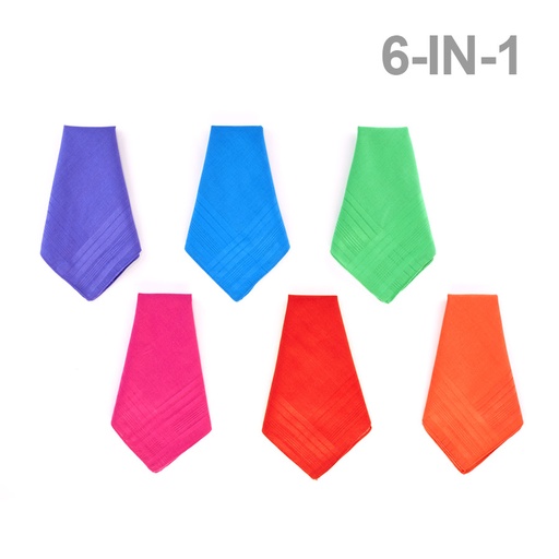 [Stora:Je-03624] Je178 Ladies' 6-in-1 Multicolor Assorted Plain - Natasha