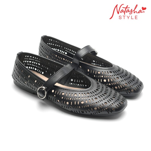 Academe Ladies' Black Casual Ballerina Shoes - Natasha Style