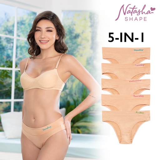 Holly Joy Ladies' 5 In 1 Hi-leg Bikini Panty - Natasha Shape