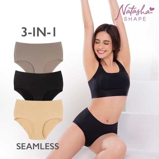 [Stora:An-S.M.L.XL.Mu.00059] Lalymae Ladies' 3 In 1 Seamless Full-rise Panty - Natasha Shape