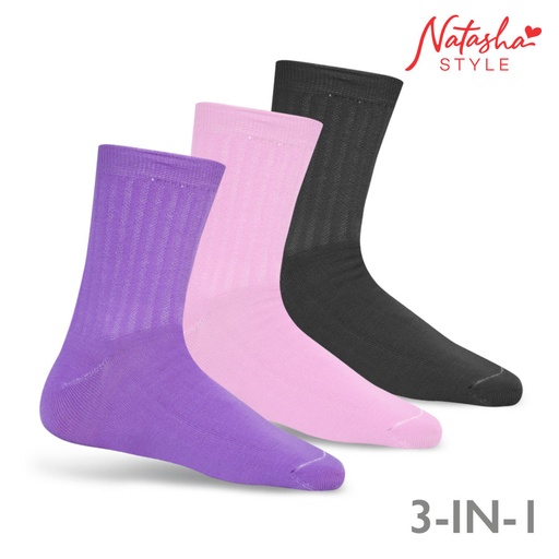 [Stora:Be-00065] Ellington Ladies' 3-in-1 Long Colored
Quarte Socks - Natasha Style