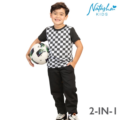 [Stora:Ca-S.M.L.XL.Na.00092] Ertor Kids Boys 2in1 Shirt with Pants - Natasha Kids