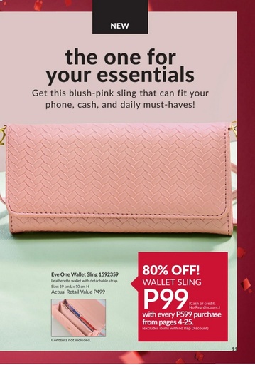 [Stora:Ja-00149] Eve One Wallet Sling - Avon