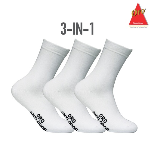 [Stora:No-Sk.00193] Ep041 3 Pairs Denim Casual Socks - Oro