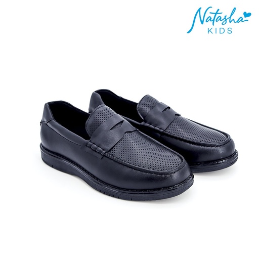 [Stora:Bl-2.4.1.3.00335] Newton Preteens Boys Black School Shoes - Natasha Kids