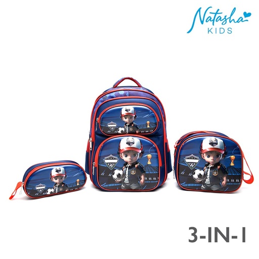 [Stora:Ca-Na.00428] Carosso Kid's Boy 3in1 Backpack School Bag - Natasha Kids