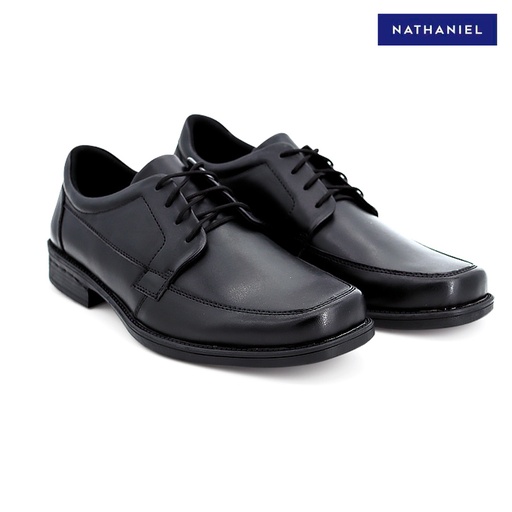 [Stora:Ad-6.8.10.5.7.9.Bl.00453] Ansley Men's Black School Shoes - Nathaniel