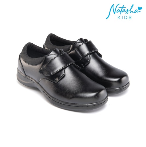 [Stora:Bl-2.4.1.3.00552] Kendrick Preteens Boys Black School Shoes - Natasha Kids