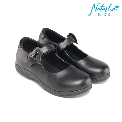 [Stora:Ai-10.12.14.16.9.11.13.15.Na.00553] Hallie Kid's Girls Black Shoes - Natasha Kids