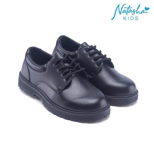 [Stora:Bl-2.4.1.3.00567] Meteor Preteens Boys Black School Shoes - Natasha Kids