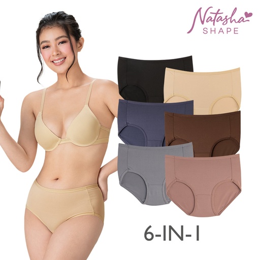 [Stora:Je-M.L.XL.XX.00574] Jennyrose Ladies' 6-in-1 Full Rise Plain
Panty - Natasha Shape