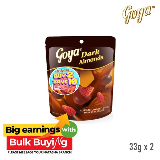[Stora:Al-Go.00595] Almonds With Dark Chocolate 2pack - Goya