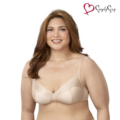 [Stora:Af-38.38.40.40.42.42.00616] Gracesol Ladies' Plus Skintone Non-wire Soft Cup - Simply Sexy