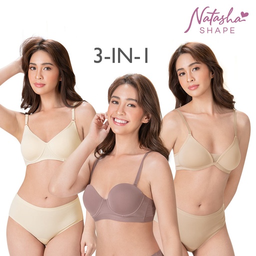 [Stora:Av-32.32.34.34.36.36.00669] Donnathalia Ladies' 3-in-1 Non-wire Bra - Natasha Shape