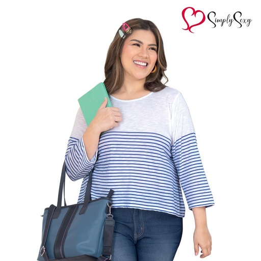 [Stora:An-1X.2X.3X.00812] Glara Ladies Plus Combination T-Shirt - Simply Sexy